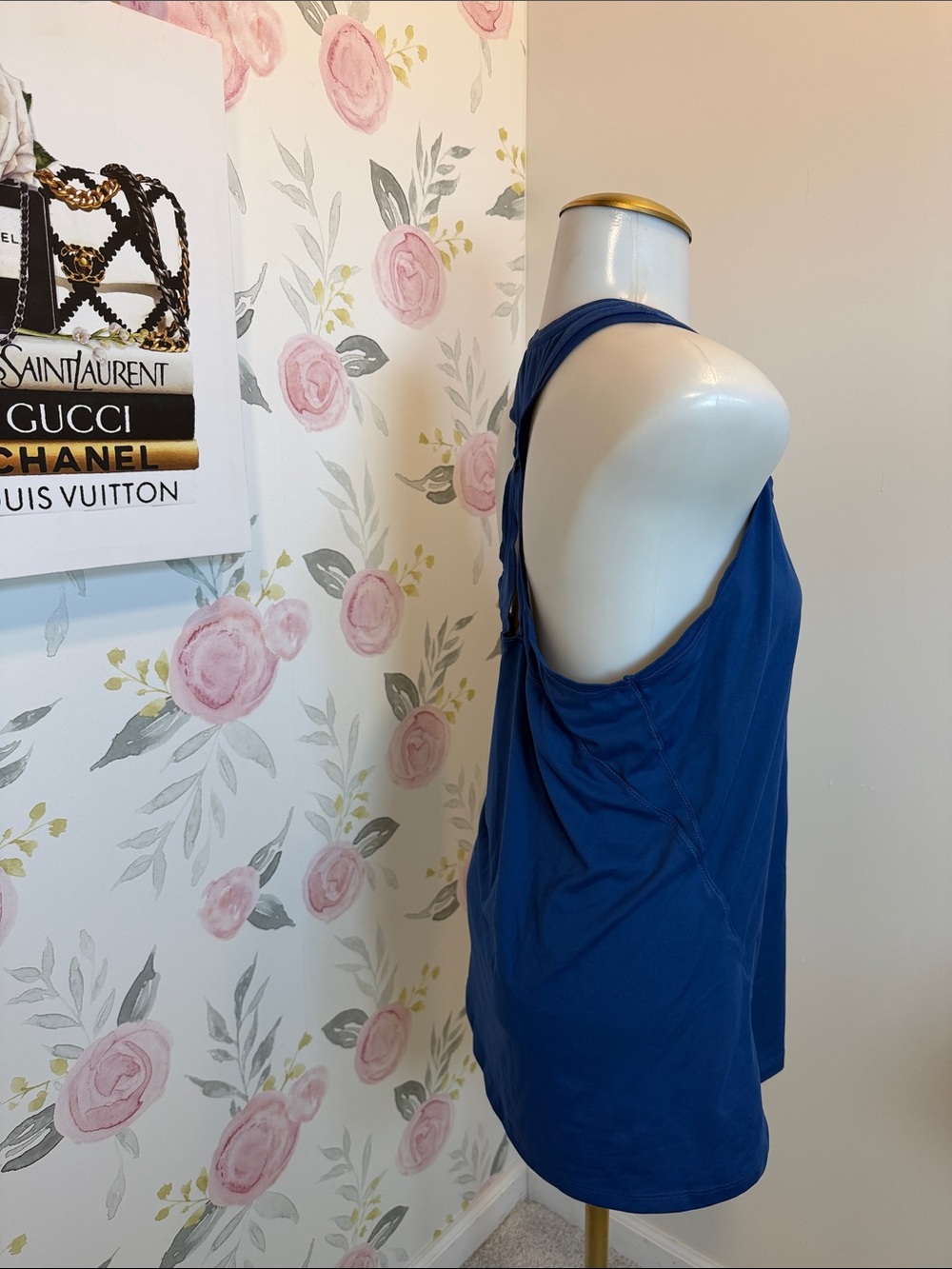 Athleta Royal Blue Racerback Tank Top - Picture 2 of 4